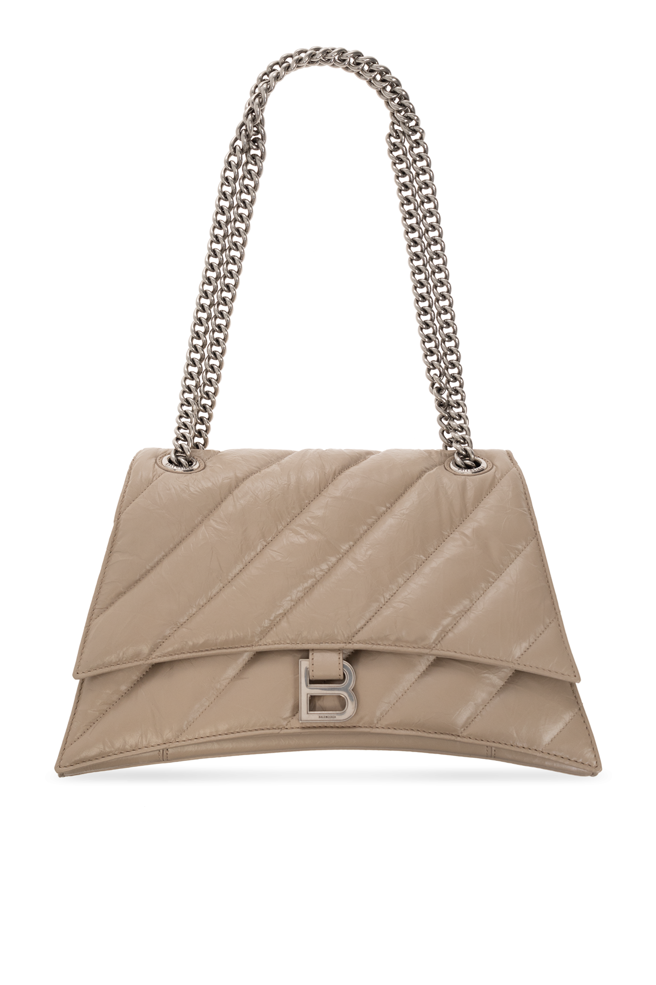 Beige 'Crush Medium' shoulder bag Balenciaga
